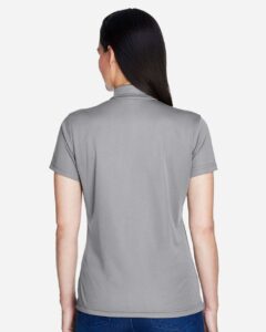 Team 365 TT21W Women’s Command Snag Protection Polo – Sport Graphite (on model back)