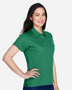 Team 365 TT21W Women’s Command Snag Protection Polo – Sport Kelly (on model side)
