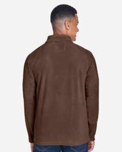 Team 365 TT90 Men’s Campus Microfleece Jacket – Sport Dark Brown (on model back)