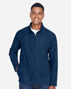 Team 365 TT90 Men’s Campus Microfleece Jacket – Sport Dark Navy (on model)