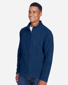 Team 365 TT90 Men’s Campus Microfleece Jacket – Sport Dark Navy (on model side)