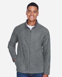 Team 365 TT90 Men’s Campus Microfleece Jacket – Sport Graphite (on model)