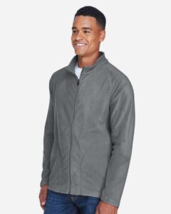 Team 365 TT90 Men’s Campus Microfleece Jacket – Sport Graphite (on model side)