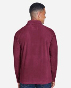 Team 365 TT90 Men’s Campus Microfleece Jacket – Sport Maroon (on model back)