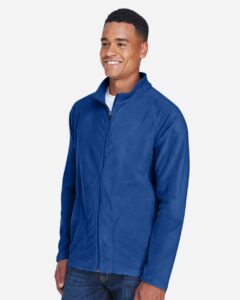 Team 365 TT90 Men’s Campus Microfleece Jacket – Sport Royal (on model side)