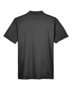 Harriton M315 Men’s Polyester Jersey Polo – Black (back)