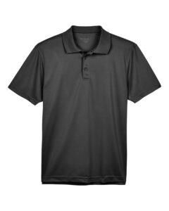 Harriton M315 Men’s Polyester Jersey Polo – Black