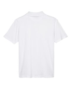Harriton M315 Men’s Polyester Jersey Polo – White (back)