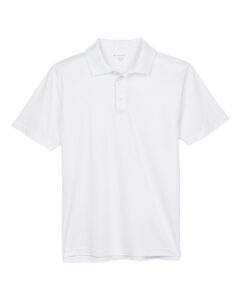 Harriton M315 Men’s Polyester Jersey Polo – White