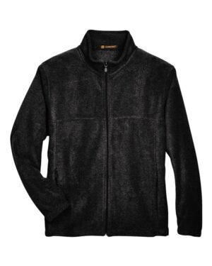 Harriton M990 Men’s Full-Zip Fleece – Black