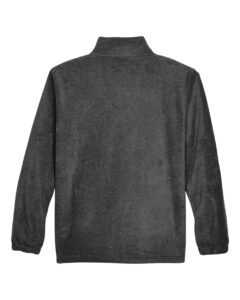 Harriton M990 Men’s Full-Zip Fleece – Charcoal (back)