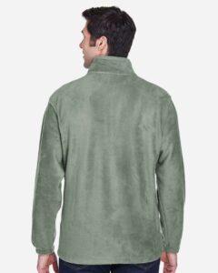 Harriton M990 Men’s Full-Zip Fleece – Dill (on model back)