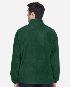Harriton M990 Men’s Full-Zip Fleece – Hunter (on model back)