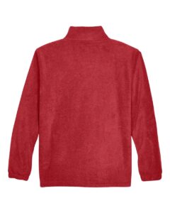 Harriton M990 Men’s Full-Zip Fleece – Red (back)