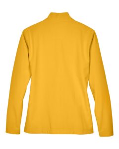 Team 365 TT80W Women’s Leader Soft Shell Jacket – Sport Athletic Gold (back)