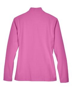 Team 365 TT80W Women’s Leader Soft Shell Jacket – Sport Charity Pink (back)