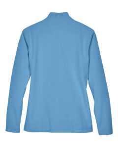 Team 365 TT80W Women’s Leader Soft Shell Jacket – Sport Light Blue (back)