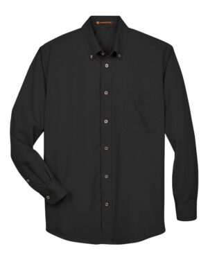 Harriton M500 Men’s Easy Blend™ Twill Shirt – Black