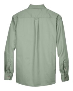 Harriton M500 Men’s Easy Blend™ Twill Shirt – Dill (back)