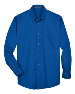 Harriton M500 Men’s Easy Blend™ Twill Shirt – French Blue