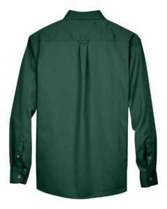Harriton M500 Men’s Easy Blend™ Twill Shirt – Hunter (back)