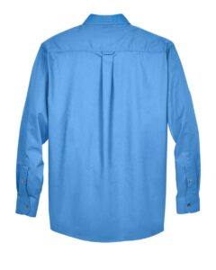 Harriton M500 Men’s Easy Blend™ Twill Shirt – Nautical Blue (back)