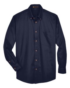 Harriton M500 Men’s Easy Blend™ Twill Shirt – Navy