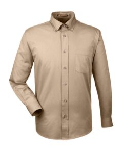 Harriton M500 Men’s Easy Blend™ Twill Shirt – Stone