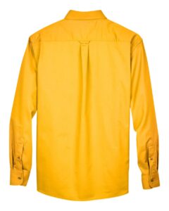 Harriton M500 Men’s Easy Blend™ Twill Shirt – Sunray Yellow (back)