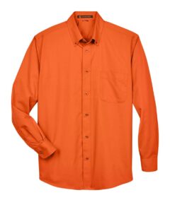 Harriton M500 Men’s Easy Blend™ Twill Shirt – Team Orange