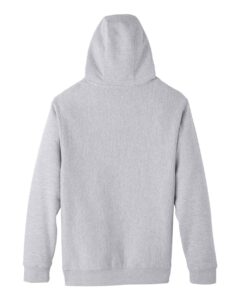 Team 365 TT96 Unisex Zone HydroSport™ Heavyweight Hooded Sweatshirt – Athletic Heather (back)