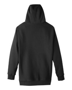 Team 365 TT96 Unisex Zone HydroSport™ Heavyweight Hooded Sweatshirt – Black (back)