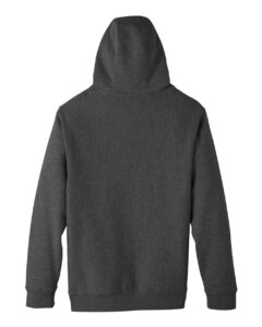 Team 365 TT96 Unisex Zone HydroSport™ Heavyweight Hooded Sweatshirt – Dark Grey Heather (back)
