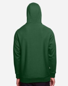 Team 365 TT96 Unisex Zone HydroSport™ Heavyweight Hooded Sweatshirt – Sport Dark Green (on model back)