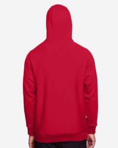 Team 365 TT96 Unisex Zone HydroSport™ Heavyweight Hooded Sweatshirt – Sport Red (on model back)