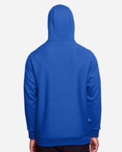 Team 365 TT96 Unisex Zone HydroSport™ Heavyweight Hooded Sweatshirt – Sport Royal (on model back)