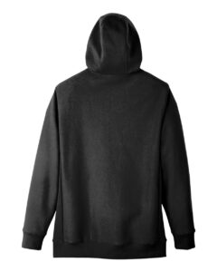 Team 365 TT95 Unisex Zone HydroSport™ Heavyweight Full-Zip Hooded Sweatshirt – Black (back)