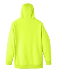 Team 365 TT95 Unisex Zone HydroSport™ Heavyweight Full-Zip Hooded Sweatshirt – Safety Yellow (back)