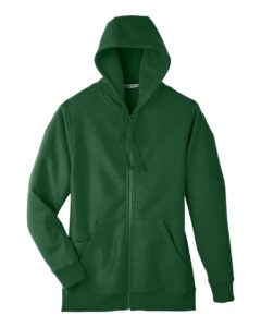 Team 365 TT95 Unisex Zone HydroSport™ Heavyweight Full-Zip Hooded Sweatshirt – Sport Dark Green