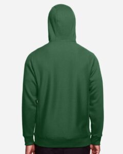 Team 365 TT95 Unisex Zone HydroSport™ Heavyweight Full-Zip Hooded Sweatshirt – Sport Dark Green (on model back)