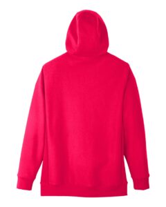 Team 365 TT95 Unisex Zone HydroSport™ Heavyweight Full-Zip Hooded Sweatshirt – Sport Red (back)
