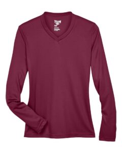 Team 365 TT11WL Women’s Zone Performance Long Sleeve T-Shirt – Sport Maroon