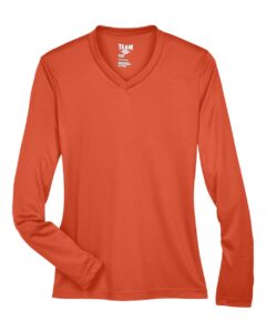 Team 365 TT11WL Women’s Zone Performance Long Sleeve T-Shirt – Sport Orange