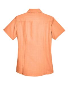 Harriton M560W Women’s Barbados Textured Camp Shirt – Nectarine (back)