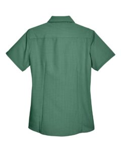 Harriton M560W Women’s Barbados Textured Camp Shirt – Palm Green (back)