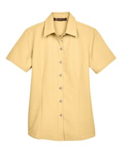 Harriton M560W Women’s Barbados Textured Camp Shirt – Pineapple