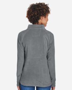 Team 365 TT90W Women’s Campus Microfleece Jacket – Sport Graphite (on model back)