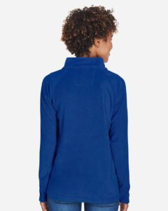 Team 365 TT90W Women’s Campus Microfleece Jacket – Sport Royal (on model back)