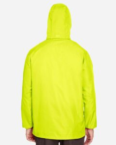 Team 365 TT73 Unisex Zone Protect Lightweight Jacket – Safety Yellow (on model back)