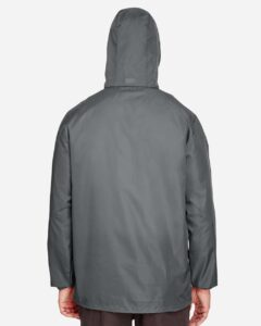 Team 365 TT73 Unisex Zone Protect Lightweight Jacket – Sport Graphite (on model back)